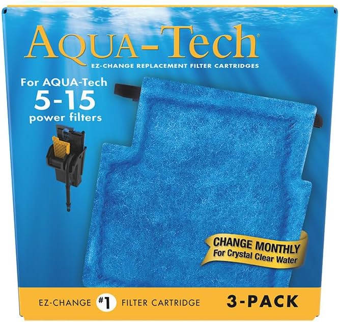 Aqua-Tech EZ-Change No.1 3-Pack Aquarium Filter Cartridge for 5 to 15 Power Filters