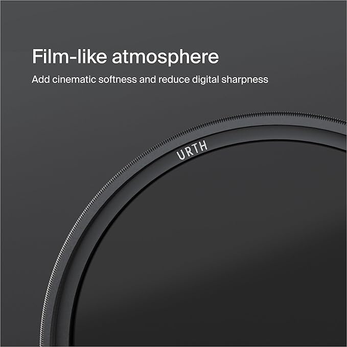 Urth 58mm Ethereal Black Mist ¹⁄₁ Diffusion Lens Filter (Plus+) - Cinematic Effect, 20-Layer Nano-Coated Light Dispersing Particles