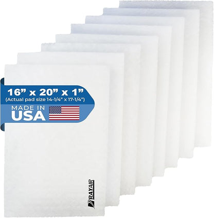 RAYAIR SUPPLY 16x20 Replacement Filter Pads Compatible with Respicaire CG MicroCLean 95 Air Cleaner 16x20 Refills (4 Pack)