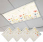 Fluorescent Light Covers for Ceiling Lights Spring Poppy Floral Magnetic Light Filters 4 Pack 4x2 ft Wildflower Vintage Ceiling Lights Cover for Classroom Office School Home Drop Lamp Decor