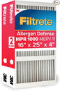 Filtrete 16x25x4 AC Furnace Air Filter, MPR 1000, MERV 11, Fits Honeywell & Lennox, Allergen Defense, Electrostatic Air Cleaning Filter, 2-Pack (Actual Size 15.88x24.56x4.31 in)