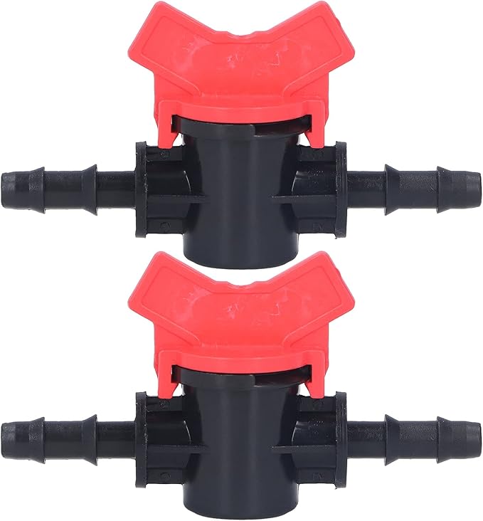 Regulator ABS Plastic Liquid Control Stop Valve for Domestic Water Pumps Solar Water Heaters Construction Sites 2PCS Straight Through Valve (8MM regulator)
