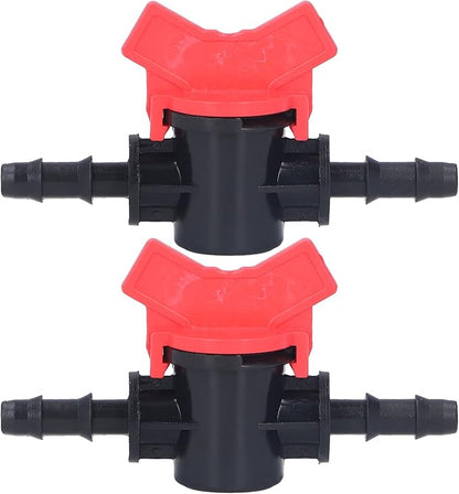 Regulator ABS Plastic Liquid Control Stop Valve for Domestic Water Pumps Solar Water Heaters Construction Sites 2PCS Straight Through Valve (8MM regulator)
