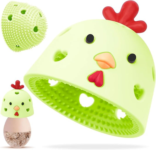 Silicone Egg Brush Cleaner, Egg Washer for Fresh Eggs, Egg Cleaner for Fresh Eggs, Egg Scrubber for Fresh Eggs, Reusable Cleaning Tools for Egg Washer (Green)