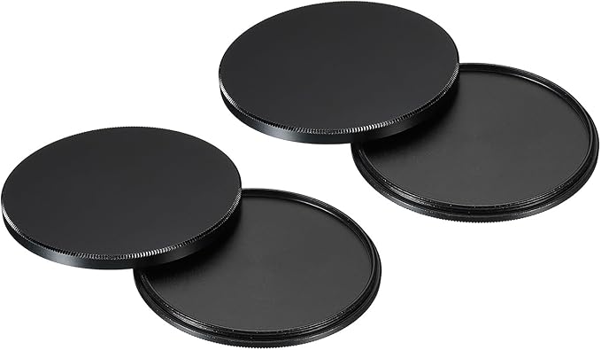 PATIKIL 67mm Lens Cap, 2 Pack Camera Lens Cap Cover Universal Front Metal Lens Filter Stacks Cap Protective Case for 67mm Camera Circular Polarizing Fader ND Filter, Black