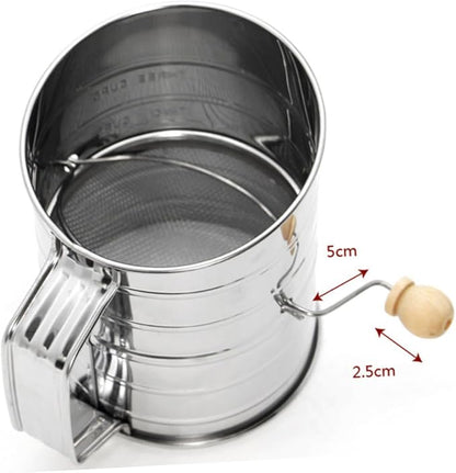 Sifting Strainer Fine Mesh Screen Stainless Steel Powdered Sugar Net for Cake Baking Filter Random Style