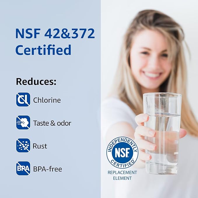 WF3CB Replacement Water Filter, Compatible with Frigidaire WF3CB, Pure Source 3, 706465, 242069601, 242086201, 242017800, WF425, Height 9 inches, Pack of 1