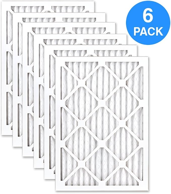 AIRx DUST 14x20x1 MERV 8 Pleated Air Filter - Made in the USA - Box of 6