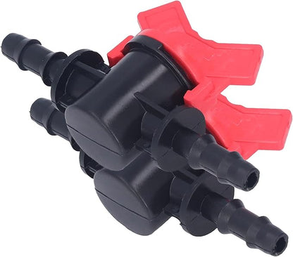 Regulator ABS Plastic Liquid Control Stop Valve for Domestic Water Pumps Solar Water Heaters Construction Sites 2PCS Straight Through Valve (8MM regulator)