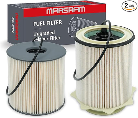 Marsram Fuel Filter Upgrade for 2019-2024 Ram 2500 3500 4500 5500 6.7 Cummins Diesel Fuel Filters for 2019 2020 2021 2022 2023 2024 Dodge Ram, Fuel Filter Water Separator Replace 68157291AA 68436631AA