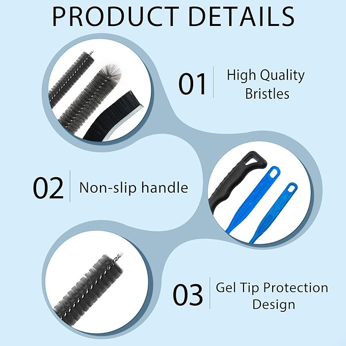 Dryer Vent Brush and Refrigerator Coil Cleaning Brush - Professional Appliance Cleaning Brush Set Dryer Vent Brush Kit with Long Handle for Lint Trap, Condenser, Radiator,grout brush for Deep Cleaning