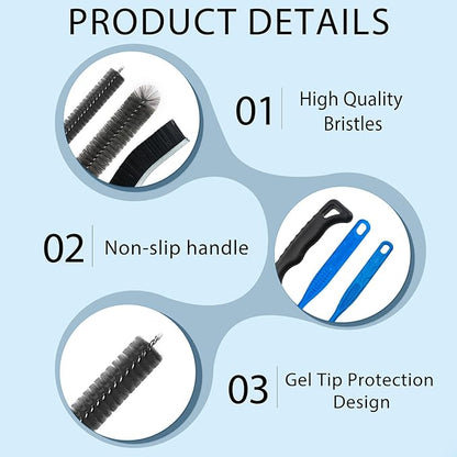 Dryer Vent Brush and Refrigerator Coil Cleaning Brush - Professional Appliance Cleaning Brush Set Dryer Vent Brush Kit with Long Handle for Lint Trap, Condenser, Radiator,grout brush for Deep Cleaning