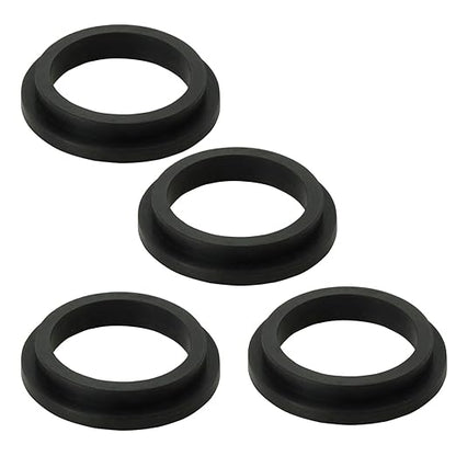 4PCS 45mm (1.77") Multi-Shape Silicone Sealing Gaskets - Convex/L/O-Shaped Washers for Kitchen Sink Drain & Inclined Sliding Joints