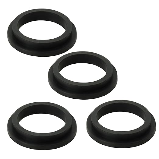 4PCS 45mm (1.77") Multi-Shape Silicone Sealing Gaskets - Convex/L/O-Shaped Washers for Kitchen Sink Drain & Inclined Sliding Joints