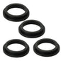 4PCS 45mm (1.77") Multi-Shape Silicone Sealing Gaskets - Convex/L/O-Shaped Washers for Kitchen Sink Drain & Inclined Sliding Joints