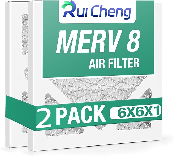 2 Pack Updated 6x6x1Air Filter, pertain Merv 8 HVAC Pleated A/C Furnace Filters (Actual Size: 5.75.5x5.75.5x0.75)
