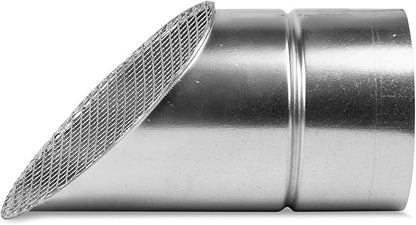Repa Market 4” Inch Outlet Vent Cover with Mesh - Round Outdoor Air Take-Off with Steel Screen – Angled Galvanized Steel Exhaust End Cap with Rain Cover
