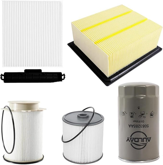 68436631AA 68157291AA 5083285AA 68406048AA 53034051AB Filter Kit Fit for 2019-2024 Ram 2500 3500 4500 5500 6.7L Replace 68065608AA PF46152 CA11034