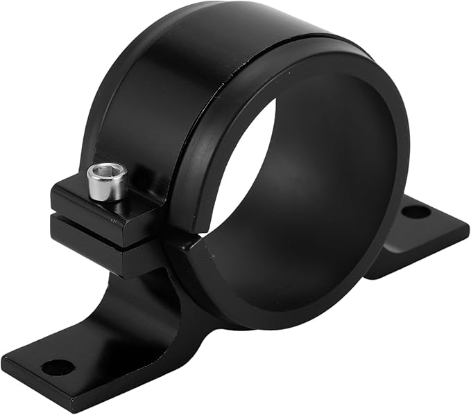 1pcs 58mm Universal Fuel Filter Mounting Bracket - Car Fuel Pump Clamp Holder - Aluminum Alloy Black