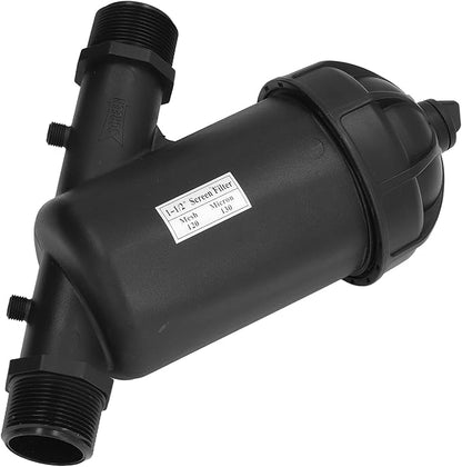 120 Mesh Drip Filter G1 1 2 Male Thread Screen Filter For Gardening Greenhouse Irrigation With High Flow Capacity And Clog Design