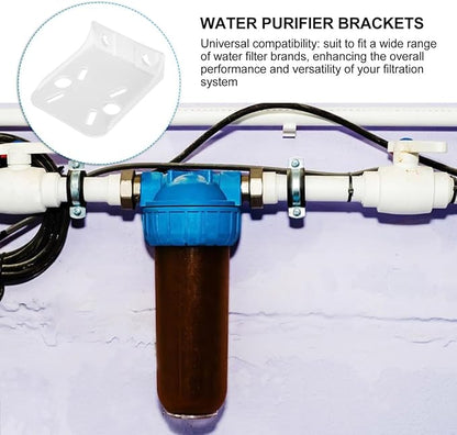 BESTYASH 10 Pcs Wall Mounting Water Filter Brackets Plastic Housing Rack for Kitchen Water Purifier Accessories Easy Tool-Free Installation