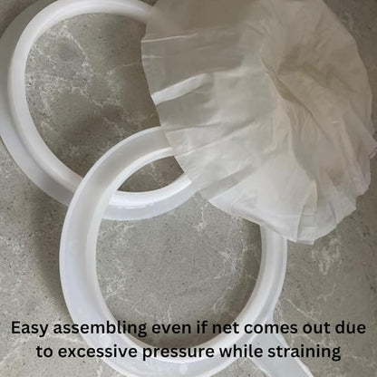 Kitchen Ultra-Fine Nylon Mesh Strainer I Filter Spoon Sieve For Soy Milk, Coffee, Milk, Yogurt, Juice, Enzymes, Honey, Wine, Rice Milk, Tofu brain