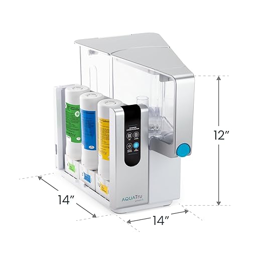 AquaTru Classic Countertop Water Purifier | Certified 4-Stage Reverse Osmosis System Removes 84 Contaminants Including Forever Chemicals, Lead, Fluoride & Microplastics | No Plumbing Required