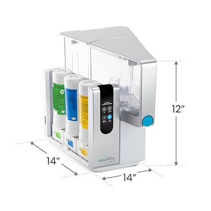 AquaTru Classic Countertop Water Purifier | Certified 4-Stage Reverse Osmosis System Removes 84 Contaminants Including Forever Chemicals, Lead, Fluoride & Microplastics | No Plumbing Required