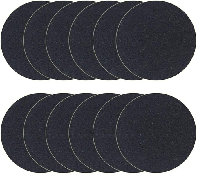 Abakoo Compost Bin Filters, 12 Packs, Activated Carbon Filters for Kitchen Compost Pail Filters Replacement for 1.6/1.8 Gallon Compost bin, 8.45 Inches, 6mm Thickness