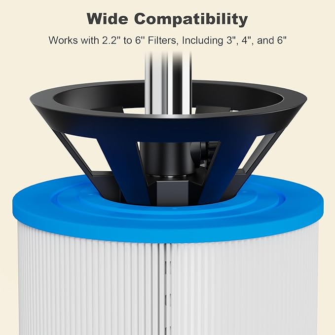 ROYOR Pool Filter Cleaner Stand Tool, Fit for 3", 4", 6" Swimming Pool Cartridge Filter Cleaner, Pool Filter Cleaning Stand with Heavy-Duty Stable Base