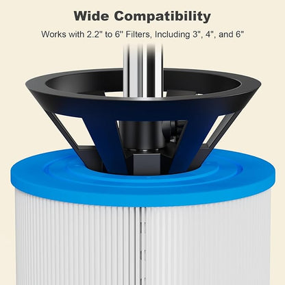 ROYOR Pool Filter Cleaner Stand Tool, Fit for 3", 4", 6" Swimming Pool Cartridge Filter Cleaner, Pool Filter Cleaning Stand with Heavy-Duty Stable Base