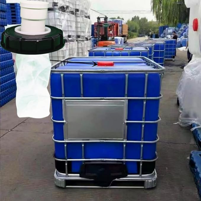 IBC Nylon Lid Filter 2 Pack IBC Lid Nylon Filter Screen Rain Water Filter, for Venting Ton Barrel Plastic Cover Tote Tank Lid Breath Cover