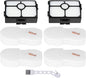 HZ4002 Filter Replacement for Shark HZ3002 HZ3000 Stratos Ultralight Corded Stick Vacuum Accessories Spare Part, 2 HEPA & 4 Foam & Felt Filters Kit, Compare to Part # XFFKHZ3000 XHFHZ3000
