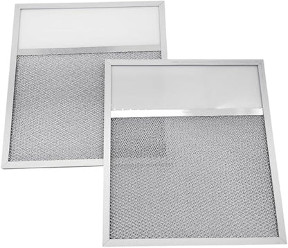 Range Hood Aluminum Grease Filter with Light Lens – 2 Pack, 11 x 12 x 3/8 Inches, Compatible with Air-O Hoods 1200 & Other Brands, Replacement Filters for Kitchen Exhaust Ventilation