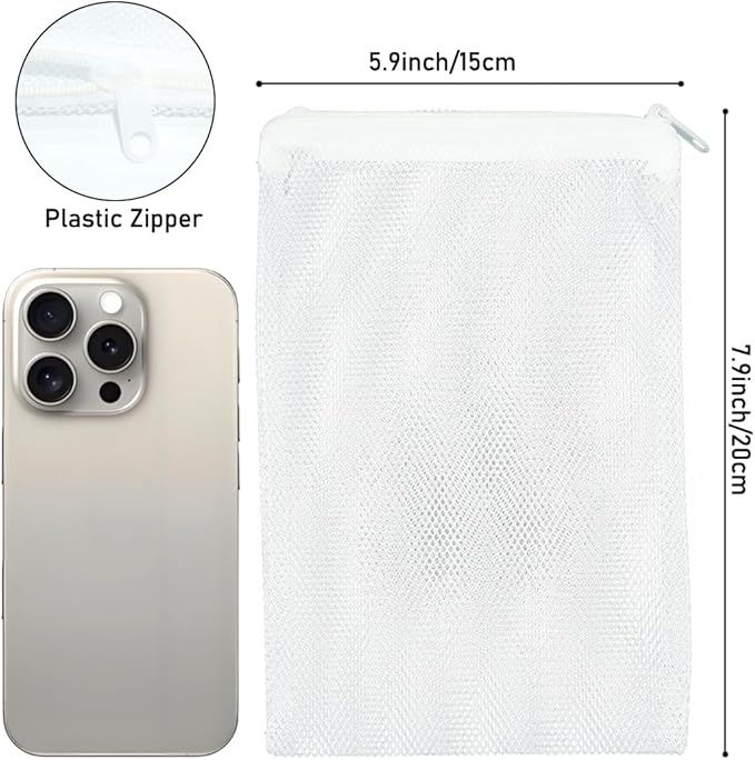 12 Pcs Fish Tanks Filter Media Bags, Aquarium Filter Media Bags with Zipper Reusable for Activated Carbon, Ceramic Rings, Bio Balls, Biological Filtration