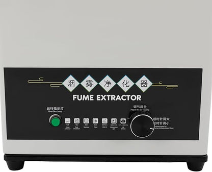 100W Fume Extractor Smoke Purifier,3-Stage HEPA Activated Carbon Filters, Low-Noise,225m³/h Air Flow, Tabletop Adsorption Filtration for Soldering,Smoke, Dust, Particles, Rosin, Hair
