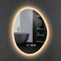 Inner Sand Smart Illuminated LED Bathroom Mirror, Wall Mounted Multifunction Bathroom Vanity Mirror with Dimmable Brightness | Sensor Touch | Demister Pad | Time Temperature(Time+Defog+Dimmable,50x70c