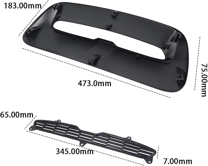 Car Front Air Intake Vent Scoop Car Air Flow Intake Hood Compatible With BMW Compatible With Mini And Cooper R55 R56 R57 R58 R59 2007-2013(Glossy black)