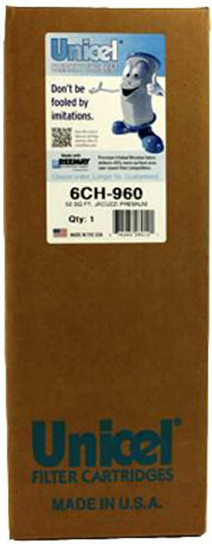 Unicel 6CH-960 52 Square Foot Media Replacement Hot Tub Spa Filter Cartridge with 113 Pleats (4 Pack)