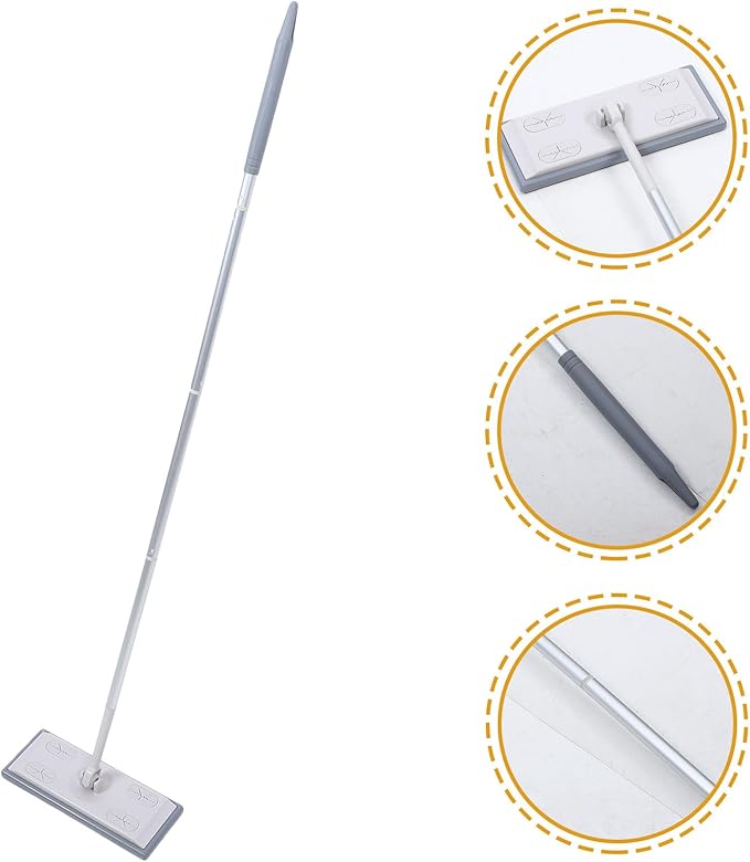 Detachable Handle Dust Mop for Floor Cleaning with Dry Wet Refill Pads Electrostatic Dust Removal Mop for Household Use No-wash Long Handle Suitable for Hardwood and Tile Floors