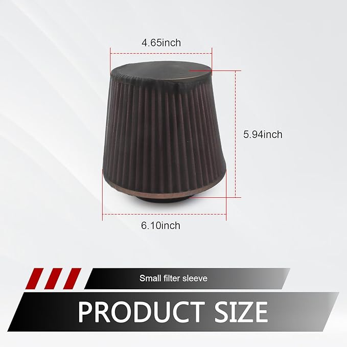 Car Cold Air Intake Filter Dustproof Cover, Universal Cone Protective Cover for High Air Intake Filters (Small)