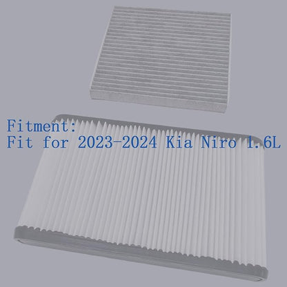 Engine & Cabin Air Filter Fit for 2023-2024 Kia Niro 1.6L Replace 28113-AT100 97133-N9100 28113AT100 97133N9100