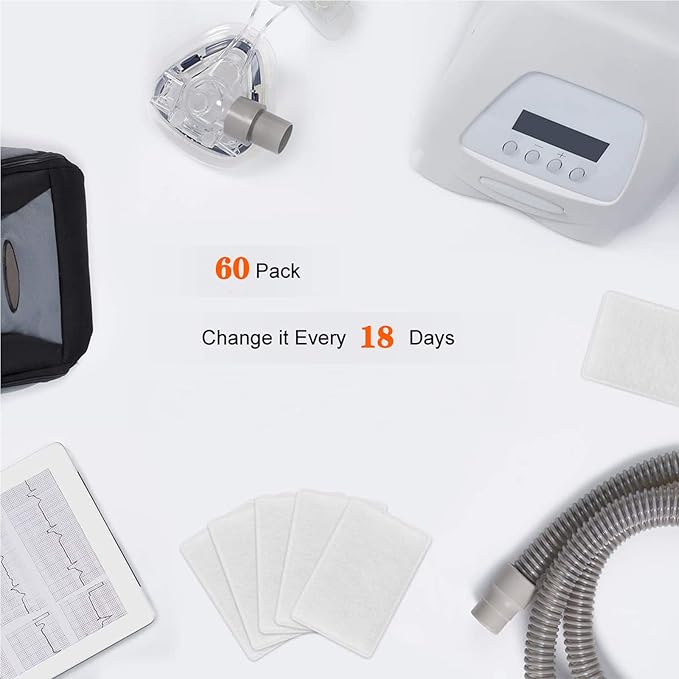 60 Pack CPAP Filters ResMed Airsense 10 Filters ResMed Premium60 Pack Disposable Air Filter Universal Replacement Filter Fits All ResMed Air 10, Airsense 10, Aircurve 10, S9 Series, Airstart and More!