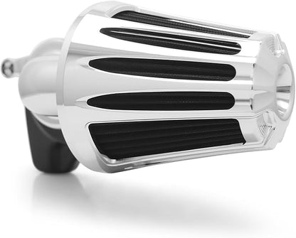 Big Sucker cone Air filter intake for harley air Cleaner Sportster Softail fatboy heritage dyna touring street road king Glide (Deep style -Chromed, TypeD : Touring M8 17-UP, Softail 18-UP)