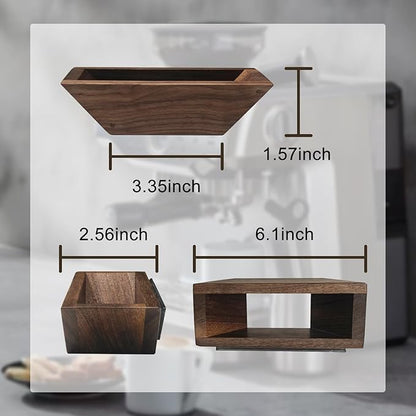 Coffee Filter Holder Magnetic, Solid Walnut Wood Coffee Filter Storage Organizer for Coffee Station, Holds Up to 50 V60-Style Cone Paper Filters, Side Mount for Espresso Machine or Fridge
