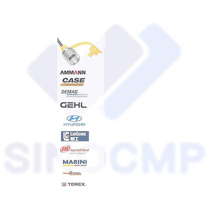 SINOCMP Hydraulic Pressure Test Coupling Kit with 3 Pressure Gauge, 3 Hoses and 6 Couplings, Hydraulic Gauge Set for Excavator Construction Machinery