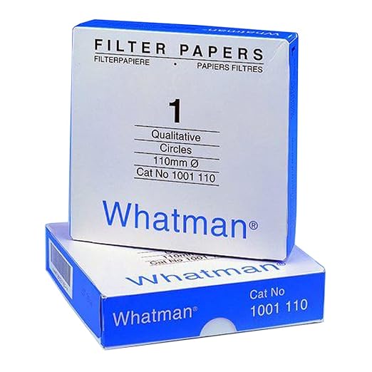 Whatman 1001-325 Quantitative Filter Paper Circles, 11 Micron, 10.5 s/100mL/sq inch Flow Rate, Grade 1, 25mm Diameter (Pack of 100)