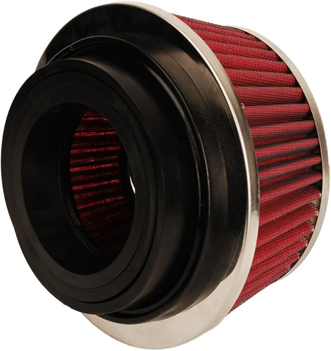 HIFROM 8161 Universal Clamp-On Air Filter Black Small Round Reverse Tapered fit 3 inch, 3 1/2 inch and 4 inch tubes
