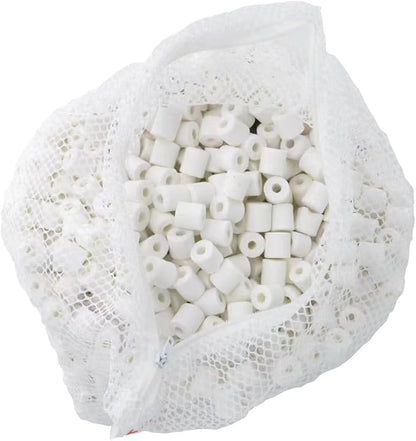 CNZ Premier Bulk Bio Ceramic Rings Filter Media for Aquarium Koi Fish Pond Reef Filter (50-lbs)