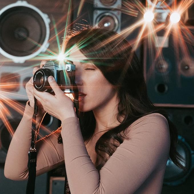 Prism Lens Filter 77 mm Starlight Glare Filter Anamorphic Lens Flare Effect Filter Film Props (Rainbow ray Flares)